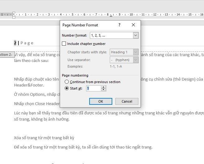 Hướng dẫn cách xóa số trang bất kỳ trong Word