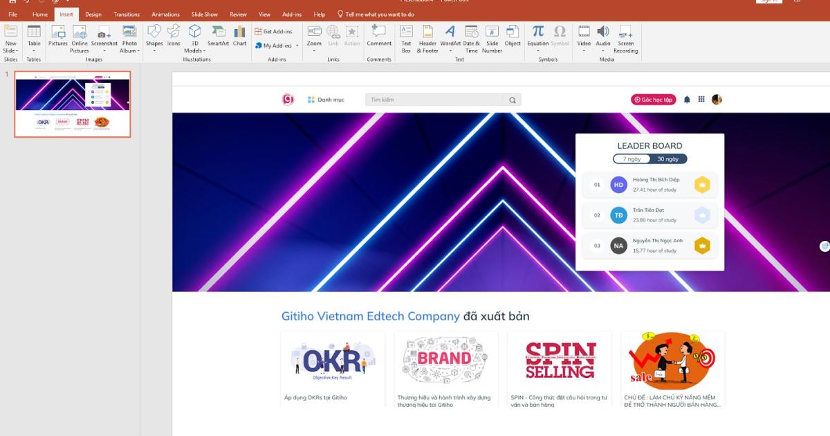 Thực hiện thao tác cắt hình trong Powerpoint dễ hiểu, đơn giản