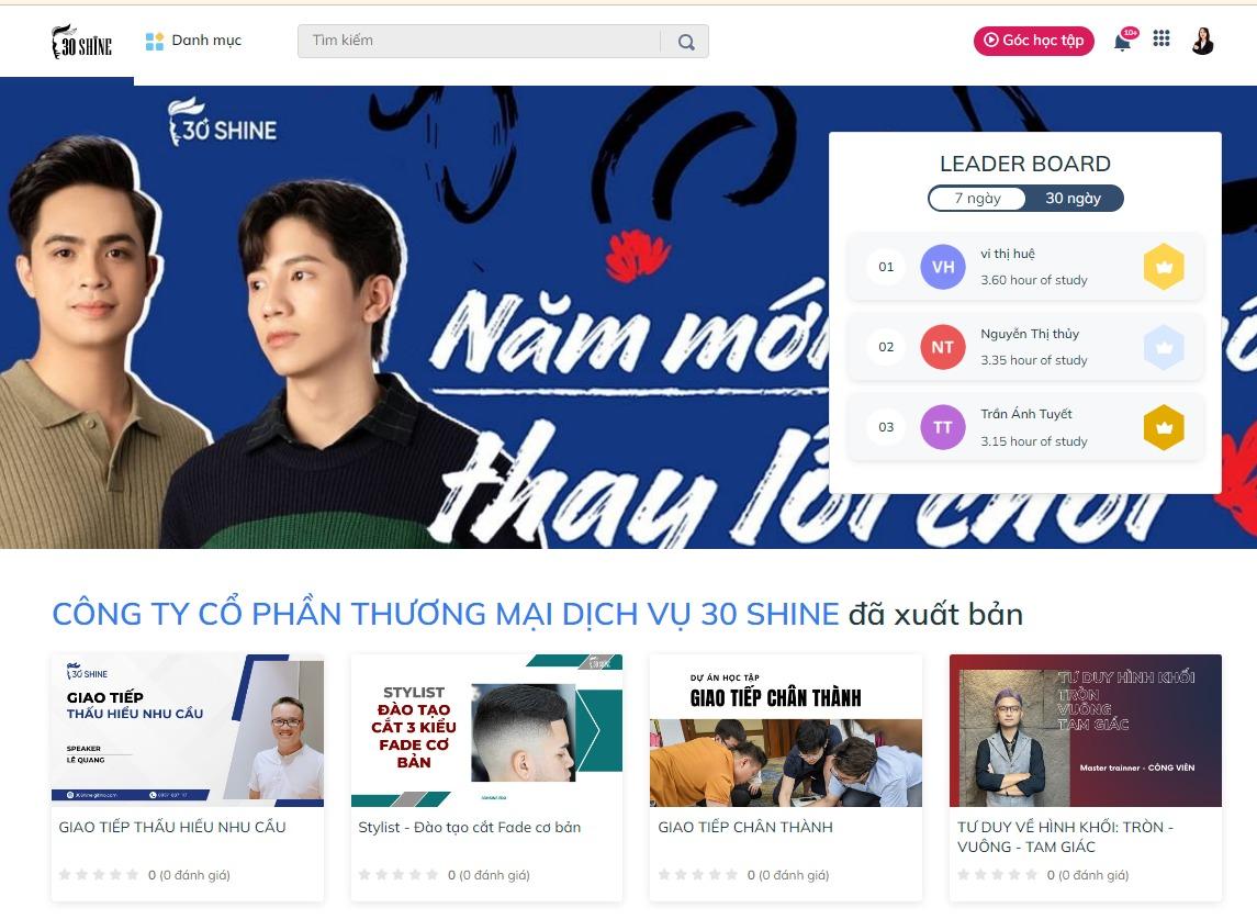 Hệ thống học tập của 30 Shine