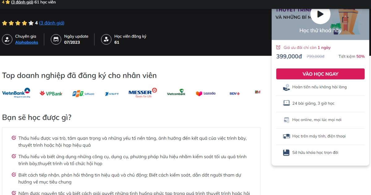 Học kỹ năng thuyết trình giúp nhân viên tự tin hơn và truyền tải thông điệp hiệu quả tới người nghe