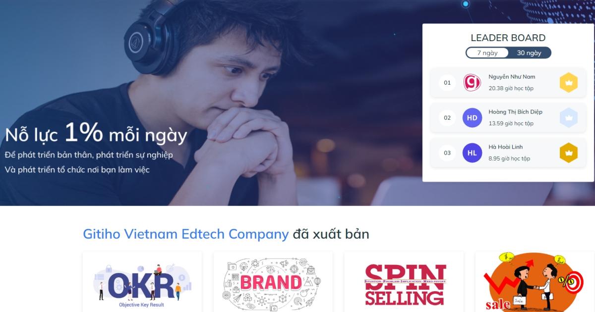 Gitiho for Leading Business được thiết kế với domain, thumbnail riêng cho doanh nghiệp của bạn