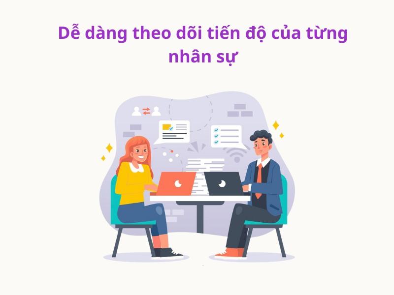 Dẽ dàng theo dõi tiến độ của từng nhân sự với hệ thống LMS 