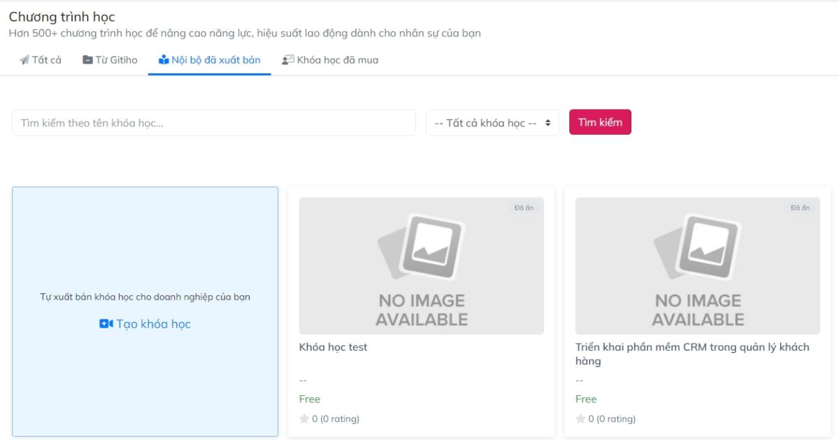 Với hệ thống LMS, doanh nghiệp có thể tự xuất bản khóa học