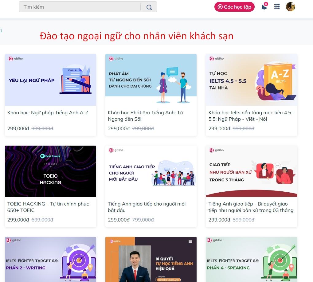 Một số khóa học ngoại ngữ dành cho nhân viên khách sạn