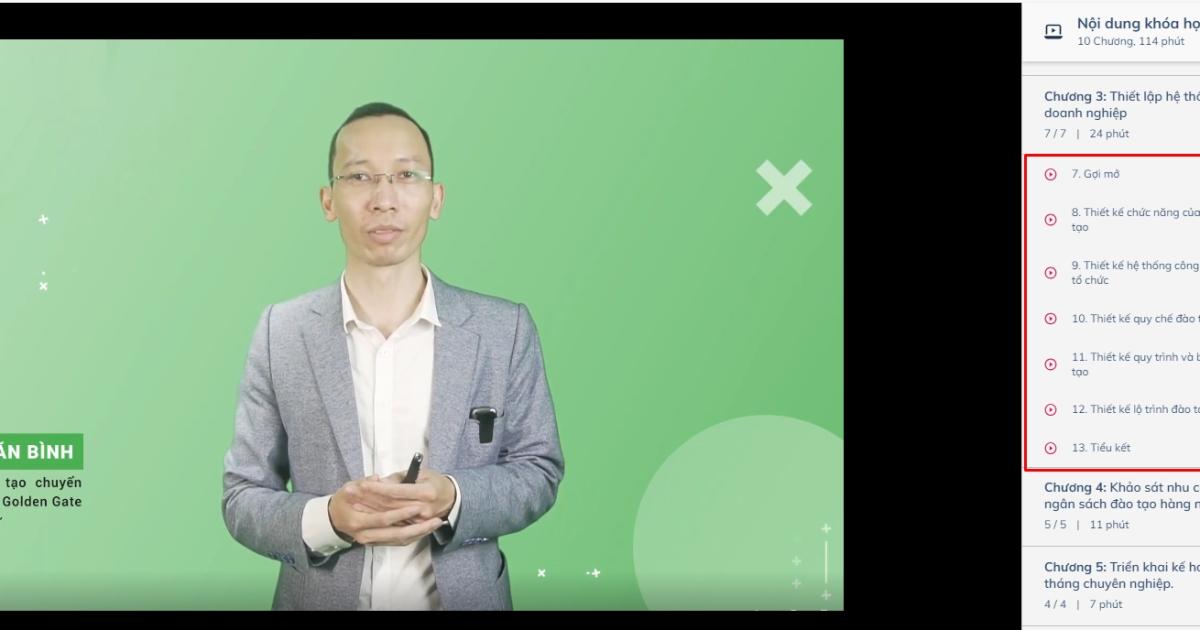 Phương pháp microlearning là chia nhỏ khóa đào tạo thành các mô-đun có thời lượng 3-5 phút