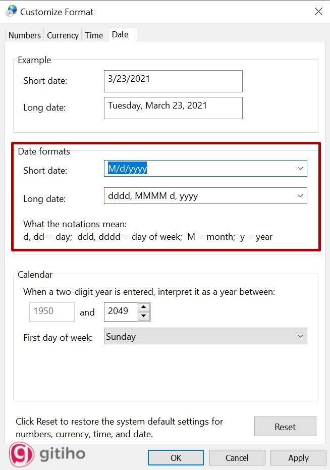 Tùy chỉnh cài đặt mặc định thời gian trên máy tính