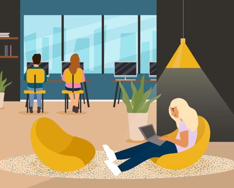 Môi trường làm việc thoải mái sẽ giúp nhân viên hạnh phúc