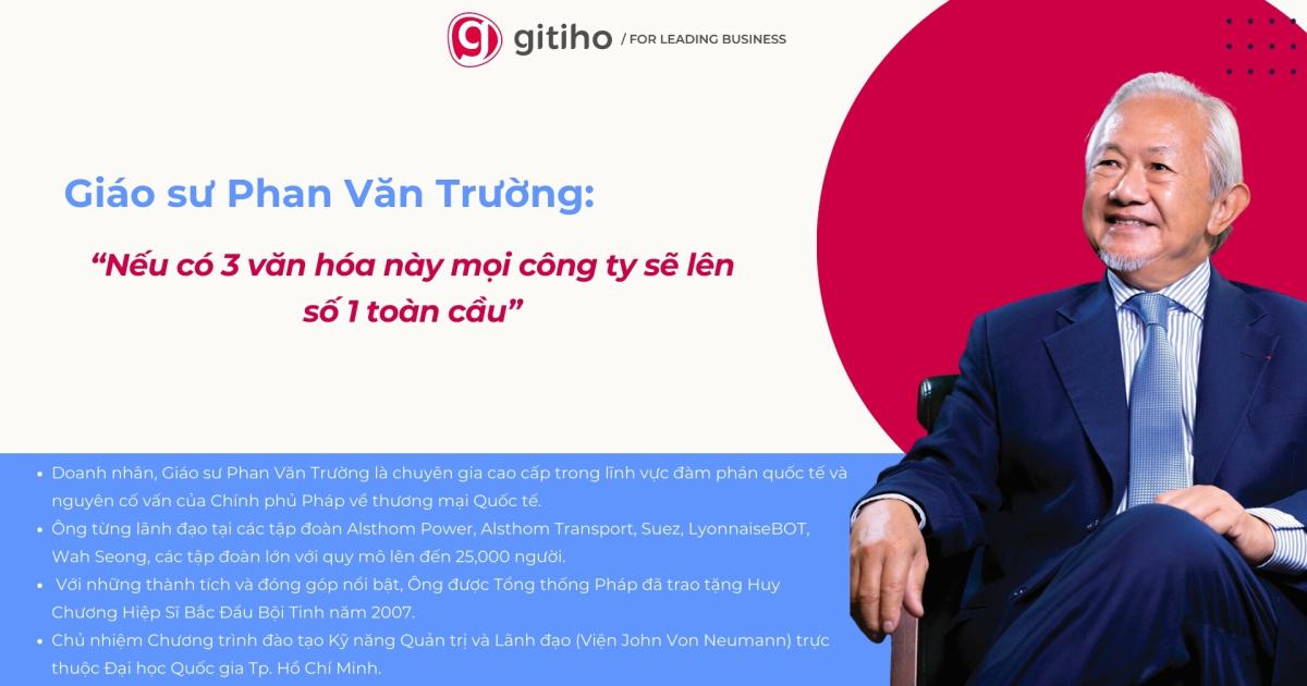 Giáo sư Phan Văn Trường với quan điểm 3 văn hóa tạo nên một doanh nghiệp hùng mạnh