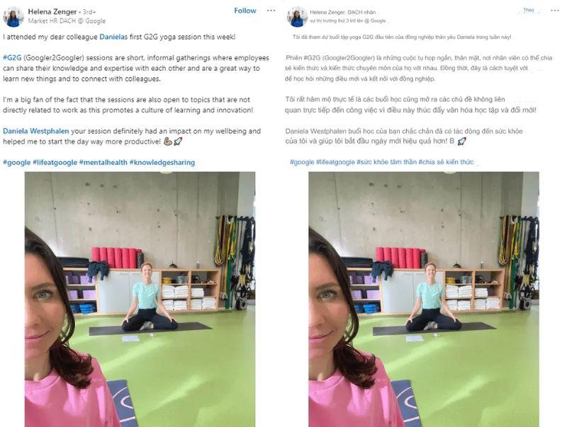 Nhân viên Google chia sẻ về hoạt động đào tạo 
