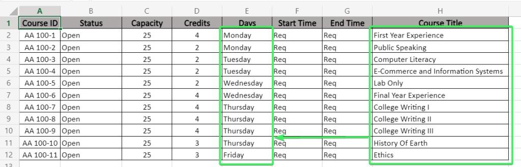 Yêu cầu cần dò tìm dữ liệu từ phải sang trái