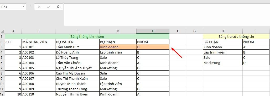 Hàm VLOOKUP không trả về chính xác kết quả cần dò tìm