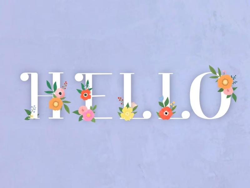 Hình ảnh lời chào powerpoint nhẹ nhàng, tươi sáng