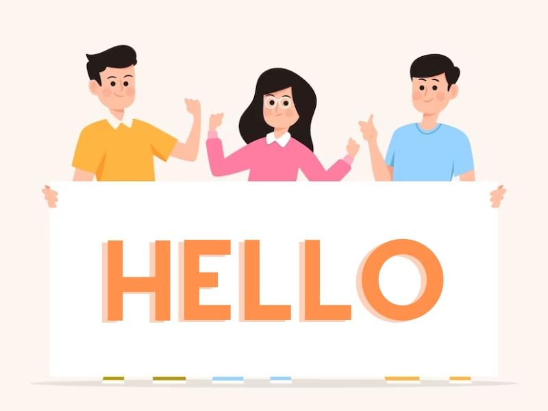 Hình ảnh lời chào mở đầu powerpoint trẻ trung, đơn giản 