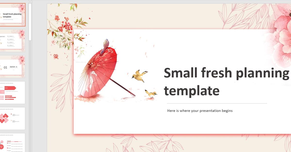 template Powerpoint màu hồng 3