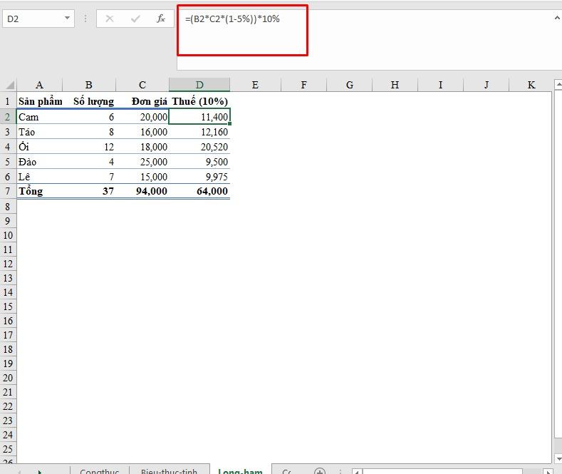 Hướng dẫn cách viết công thức trong Excel đơn giản dễ hiểu
