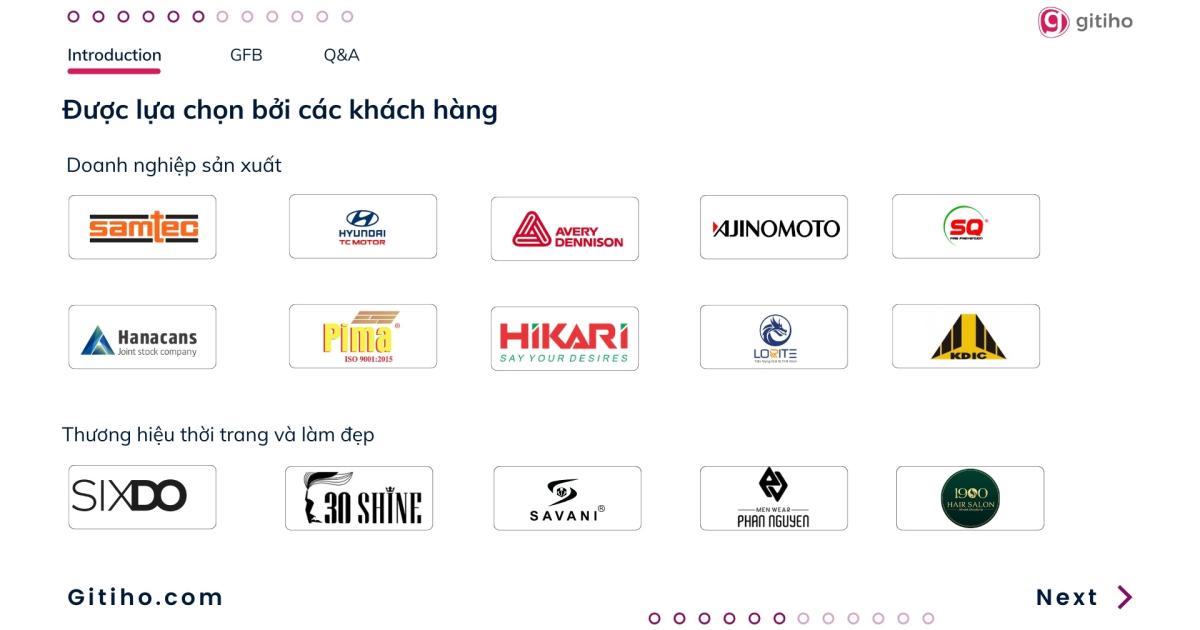 Gitiho tự hào khi là đơn vị đồng hành cùng nhiều doanh nghiệp sản xuất trên hành trình chuyển đổi số