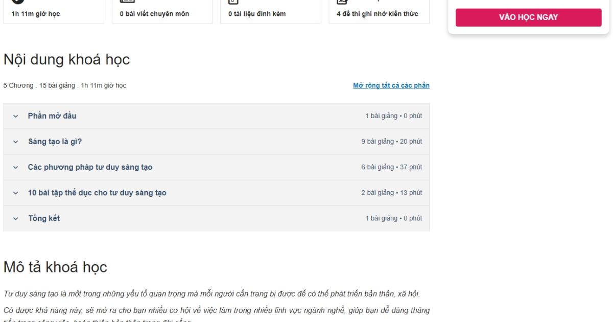 Khóa học Kỹ năng tư duy sáng tạo rất cần thiết để đào tạo đội ngũ nhân sự