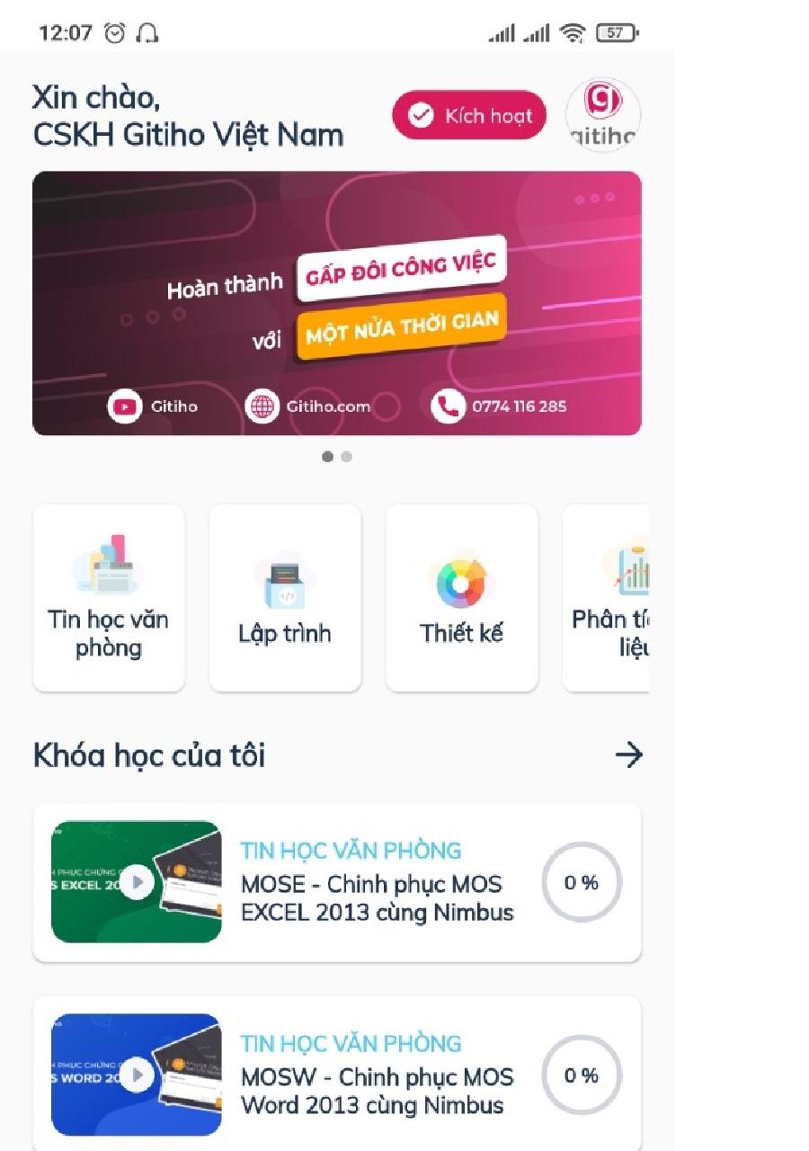 Gitiho là nền tảng giáo dục trực tuyến cho phép bạn có thể học online bất cứ khi nào, ở đâu