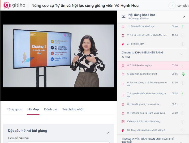 Học tập thông qua âm thanh, hình ảnh trong các khóa học trực tuyến của Gitiho