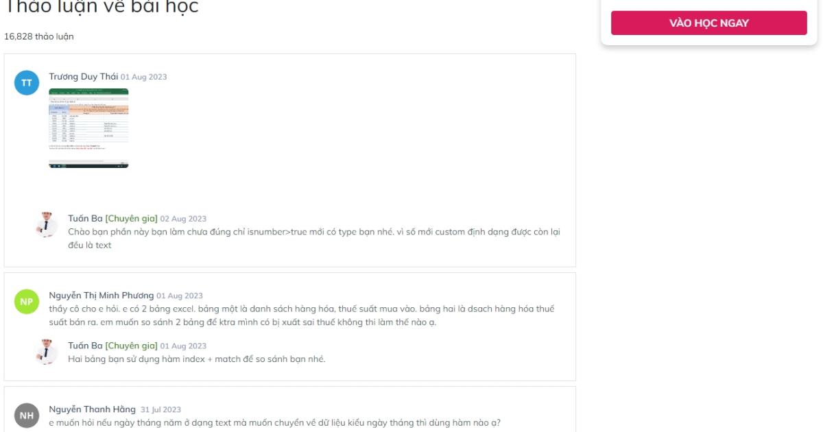 Chuyên gia tận tình trả lời các thắc mắc của học viên