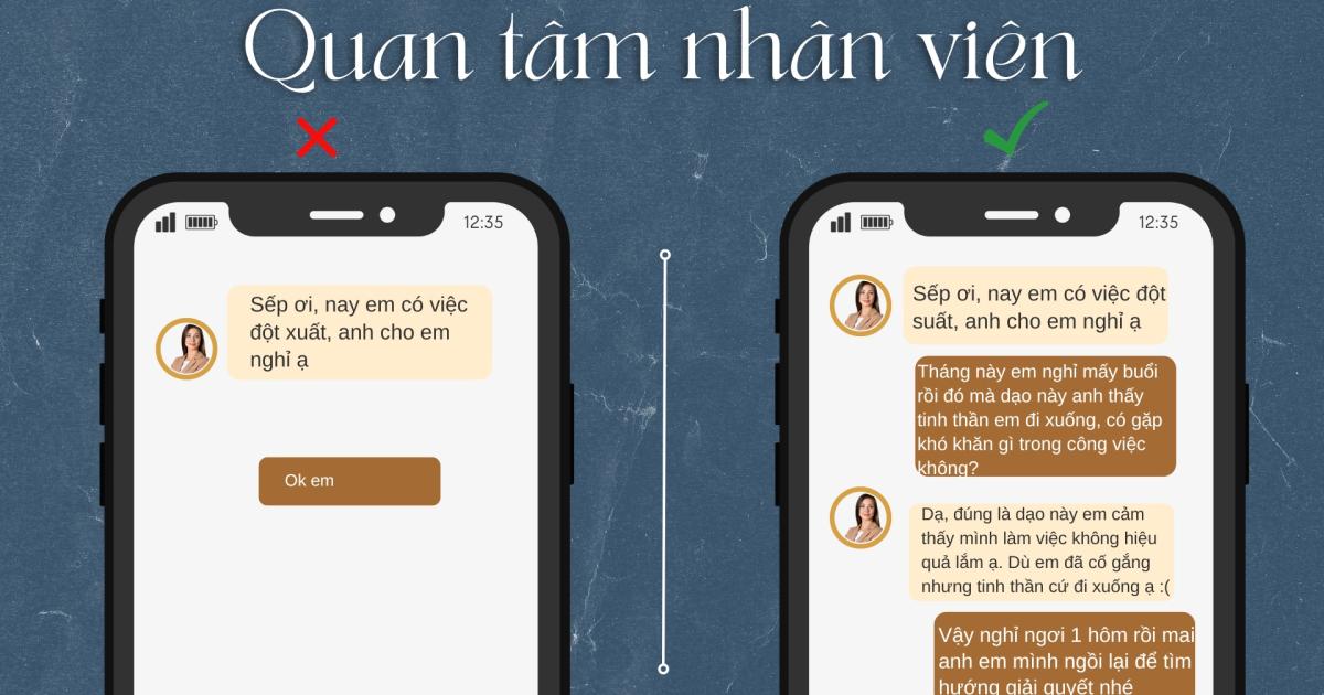 Quản lý cần quan tâm đến nhân viên một cách tinh tế