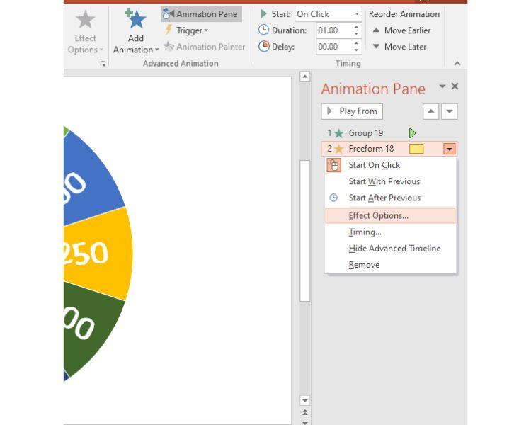 Hướng dẫn cách làm vòng quay may mắn trong Powerpoint