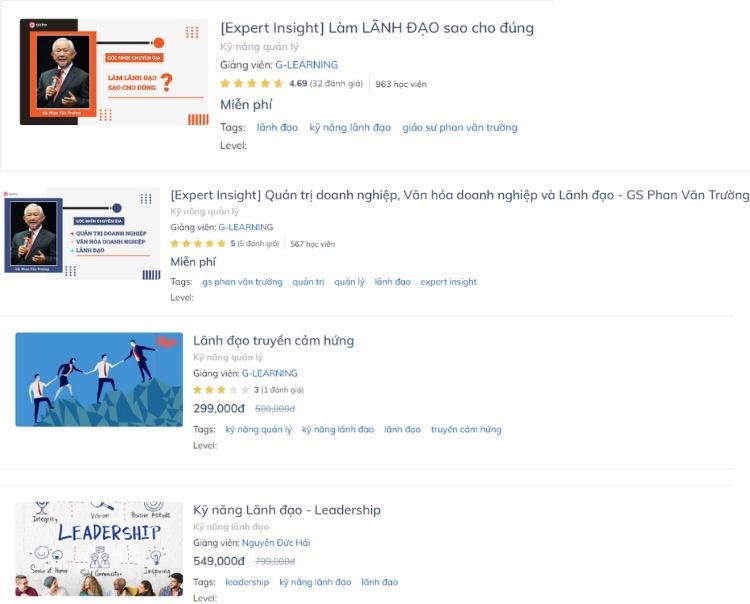 Phát triển kỹ năng lãnh đạo của nhân viên bằng cách cung cấp cho họ các khóa học trực tuyến