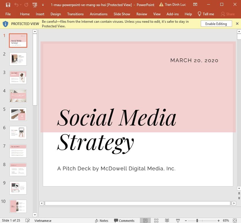 mẫu slide bài thuyết trình powerpoint về mạng xã hội 2