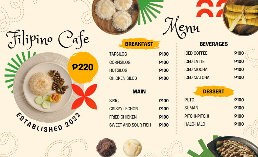 menu bằng powerpoint ngang 2