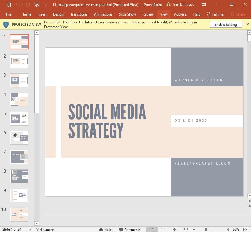 mẫu slide bài thuyết trình powerpoint về mạng xã hội 14