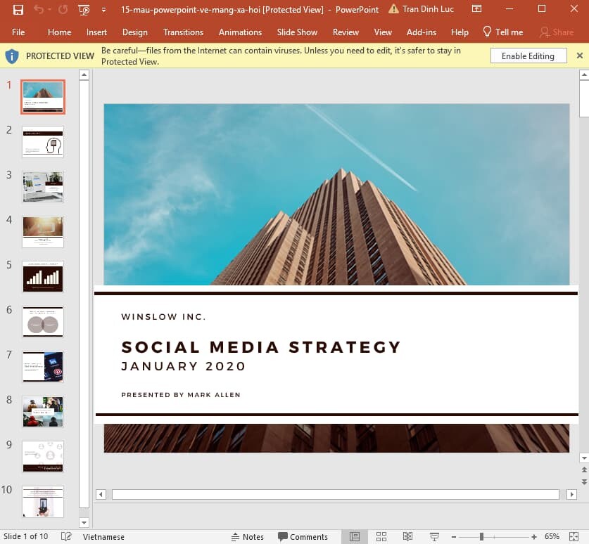 mẫu slide bài thuyết trình powerpoint về mạng xã hội 15