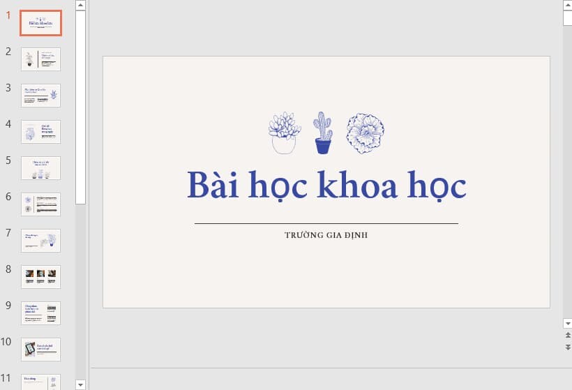 mẫu Powerpoint nghiên cứu khoa học 2