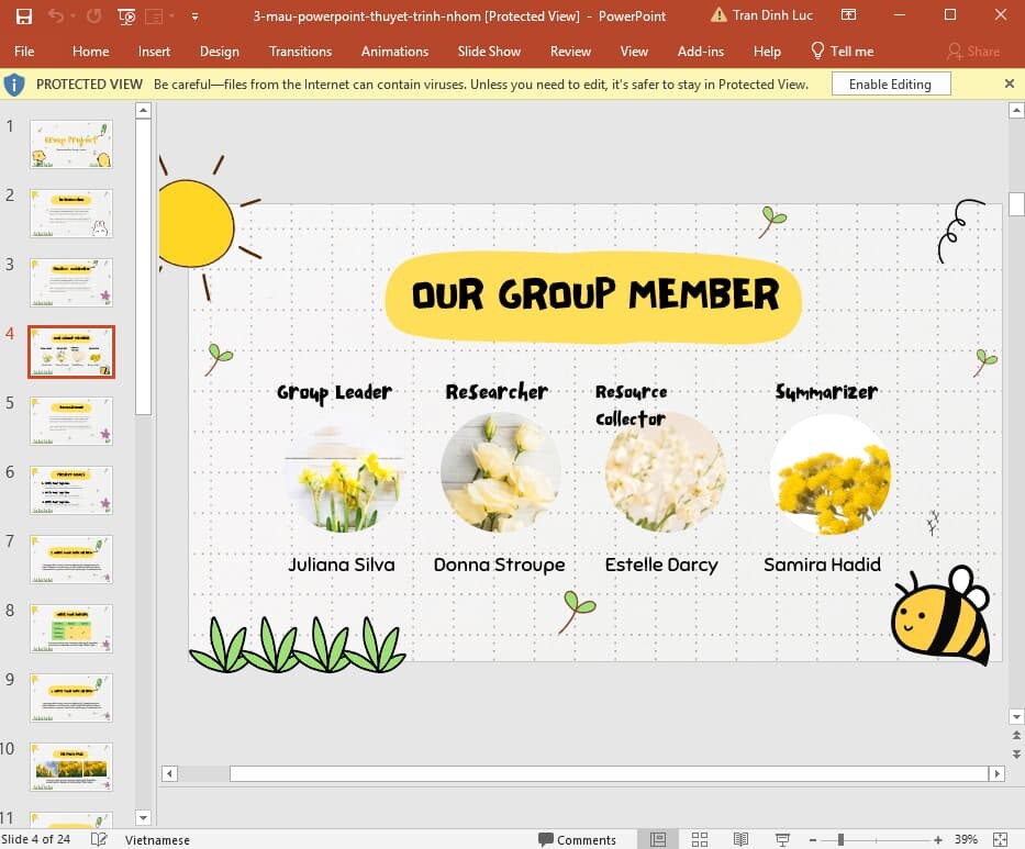 mẫu slide thuyết trình nhóm 3