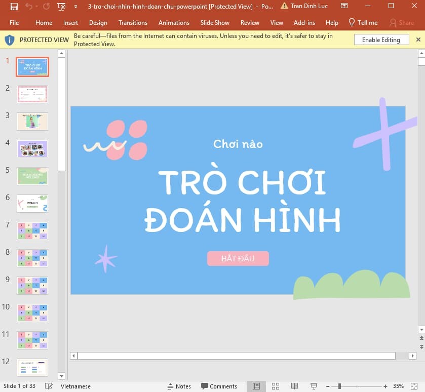 trò chơi nhìn hình đoán chữ Powerpoint 3