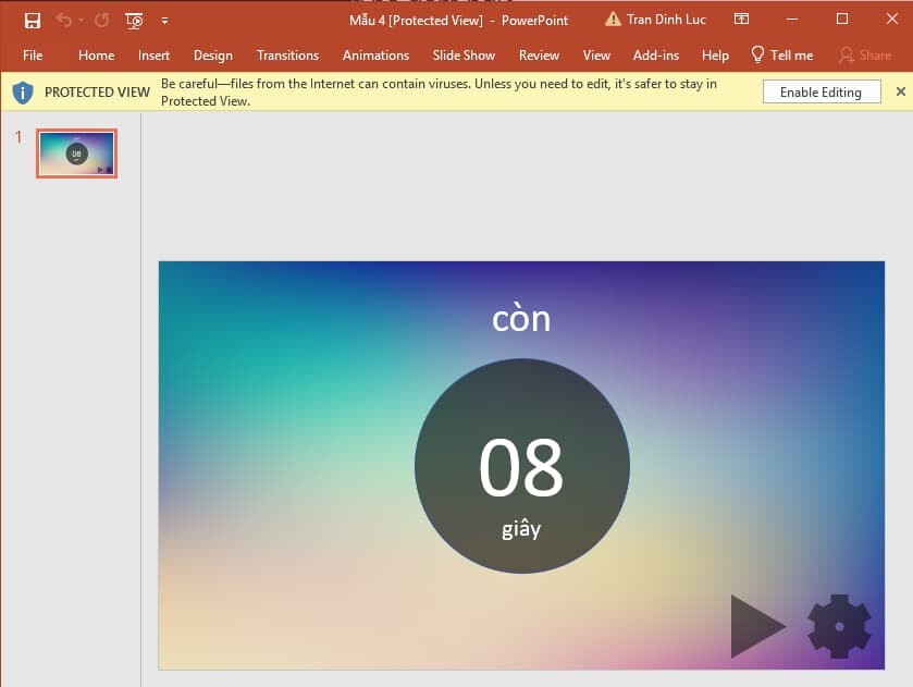 Mẫu đồng hồ đếm ngược trong Powerpoint 4