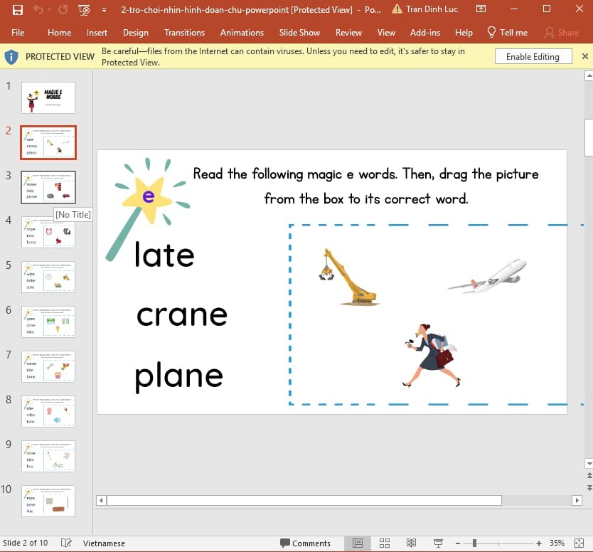 trò chơi nhìn hình đoán chữ Powerpoint 2