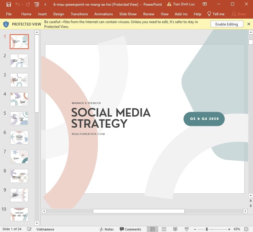 mẫu slide bài thuyết trình powerpoint về mạng xã hội 12