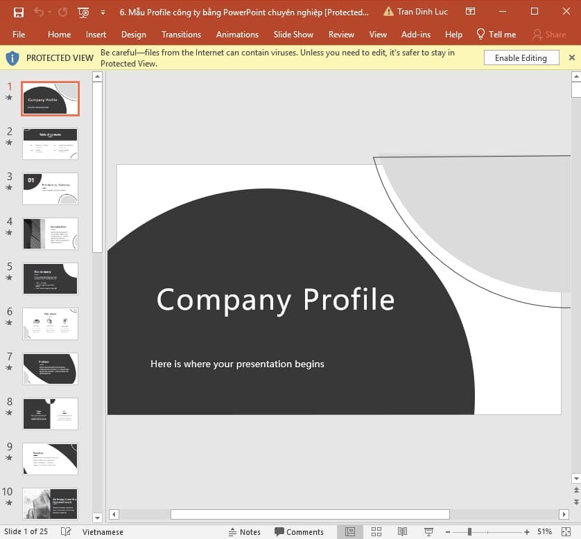 mẫu profile công ty bằng Powerpoint 6