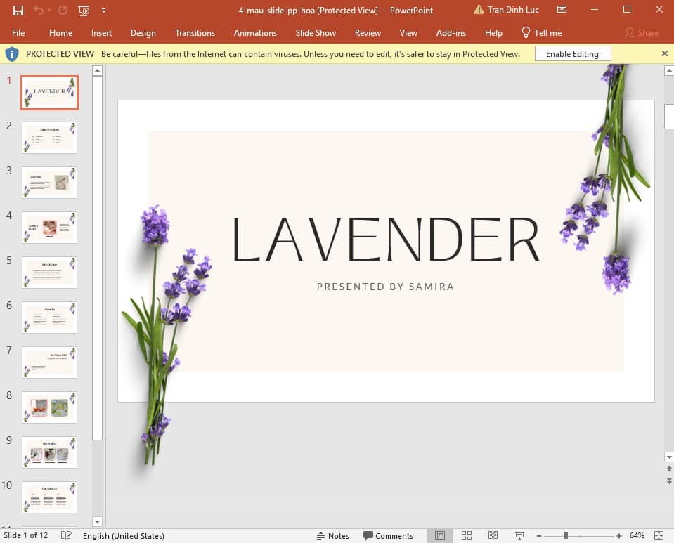 mẫu slide powerpoint hoa 4