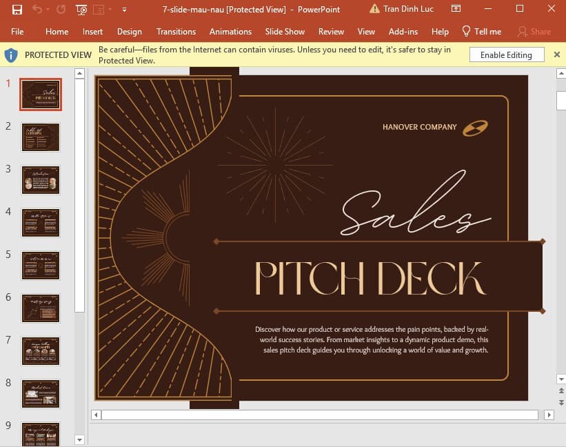 mẫu slide màu nâu 7
