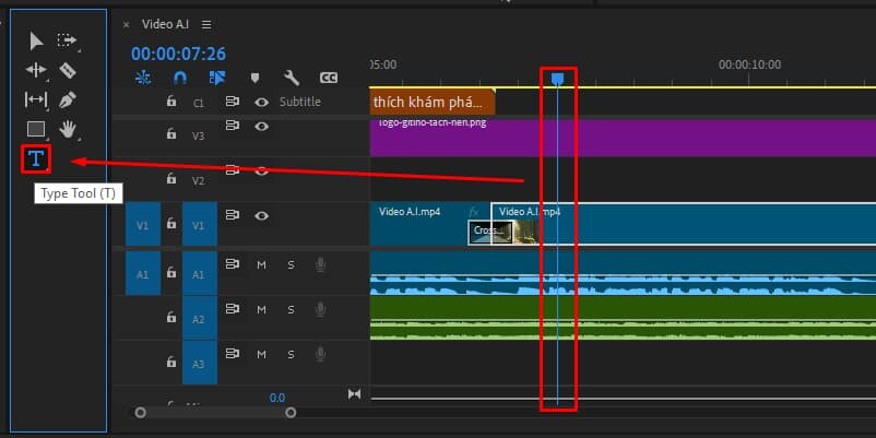 Cách chèn chữ trong Adobe Premiere 2