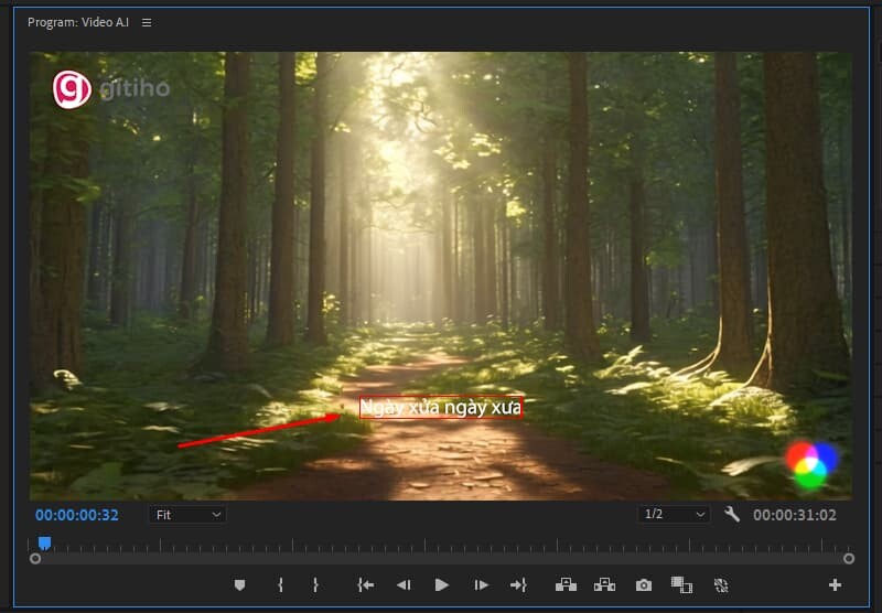 Cách chèn chữ trong Adobe Premiere 3