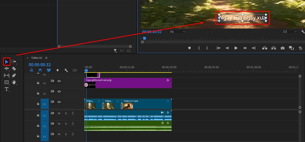 Cách chèn chữ trong Adobe Premiere 4