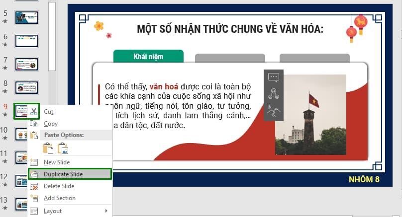 Cách chèn thêm trang chiếu slide mới trên máy tính cách 3-1