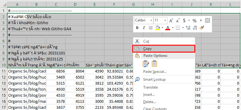 Cách chỉnh lỗi font chữ trong Excel bước 2
