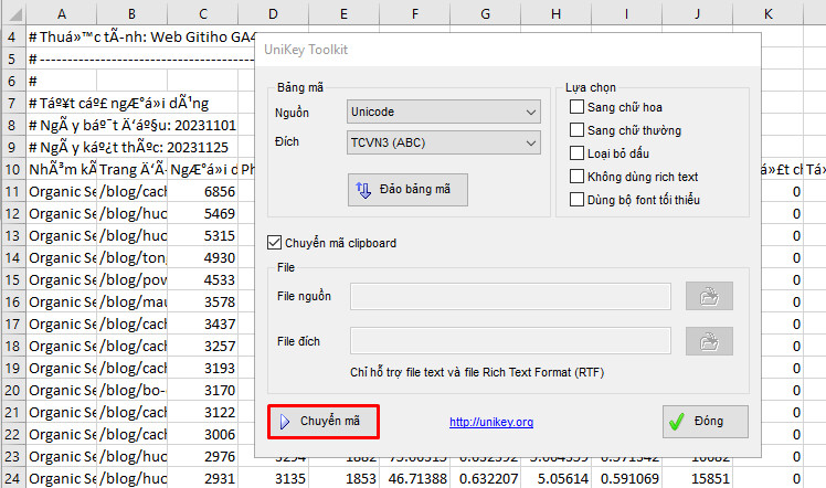 Cách chỉnh lỗi font chữ trong Excel bước 5