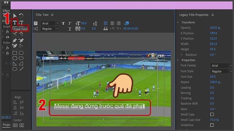 Cách làm chữ chạy trên Adobe Premiere 4