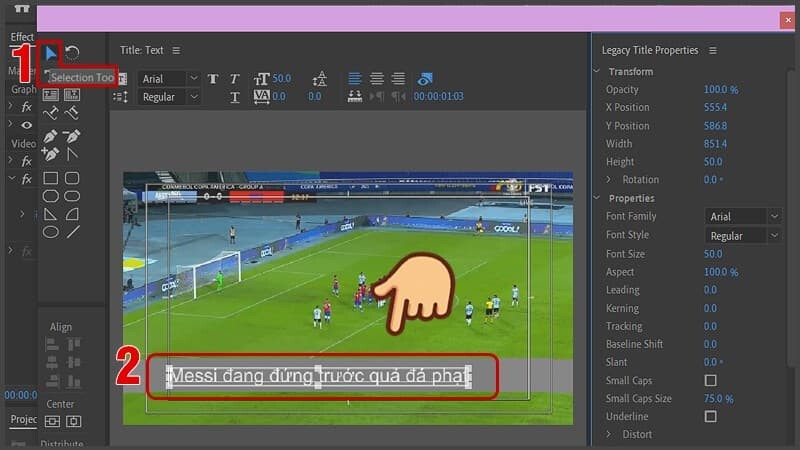 Cách làm chữ chạy trên Adobe Premiere 5