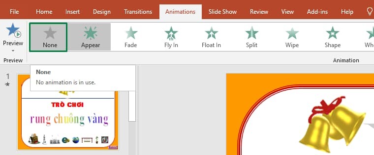 Cách loại bỏ một hiệu ứng động trong Powerpoint 5