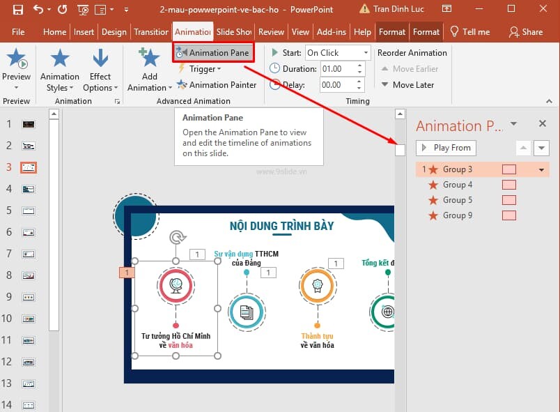 Cách sử dụng hiệu ứng biến mất trong Powerpoint 2